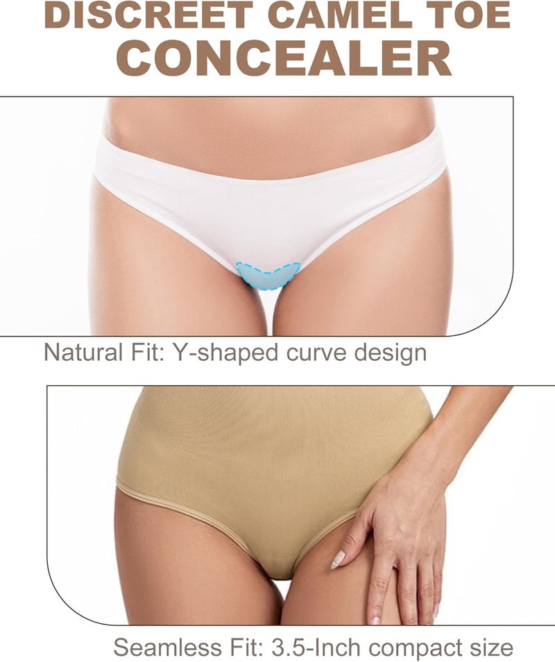CICKEE Camel Toe Concealer Reusable Silicone Prevention Underwear for Women Cameltoe Hider Cover Insert Pad for Yoga Swimsuit Leggings Activewear Bikini - 3 Pack in Nude 1 Pack in Transparent - Image 4